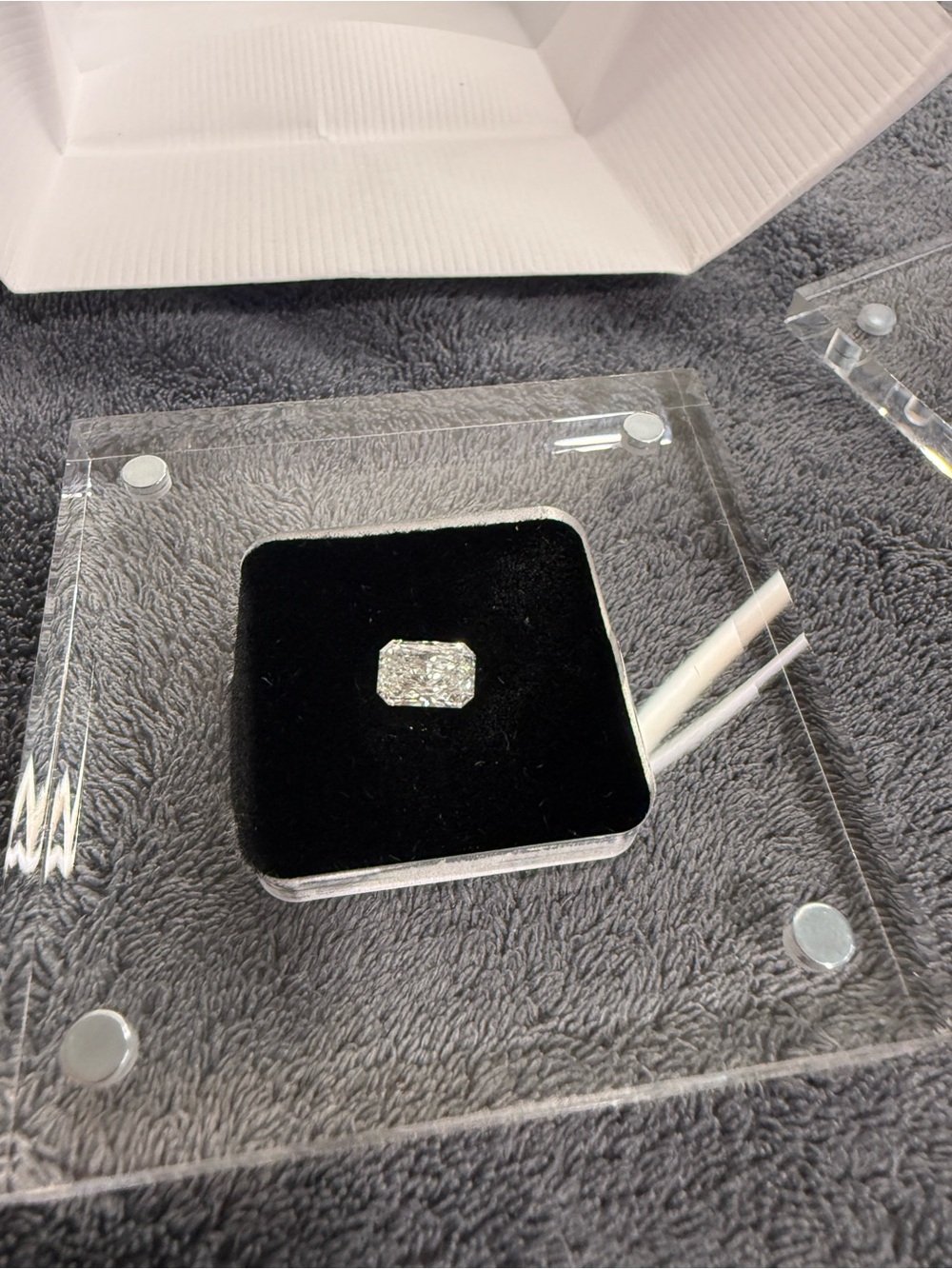 Radiant Cut Lab Diamond Accent